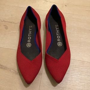 Rothy’s Red Pointed Flats
